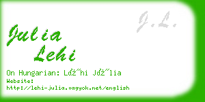 julia lehi business card